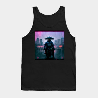 Mission - Cyberpunk Cityscape Skyline Tank Top